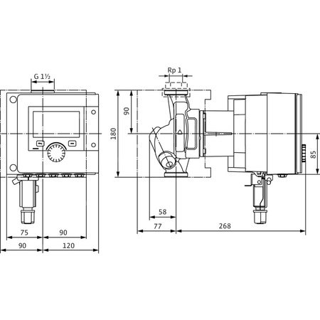 Pompa obiegowa WILO Stratos MAXO-Z 25/0,5-12 PN16 1 x 230 V 50/60 Hz, PN 16/16bar