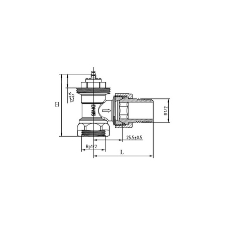Zawór grzejnikowy termostatyczny KFA Armatura kątowy, połączenie 1/2'' mosiądz (niklowanie)