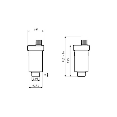Odpowietrznik automatyczny AFRISO do instalacji solarnych GZ mosiądz fi 3/8''