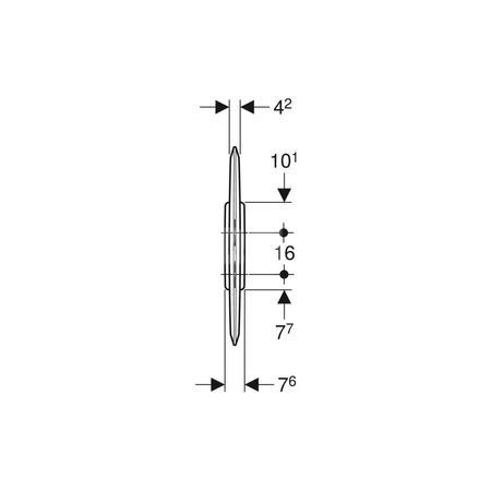 Ścianka międzypisuarowa Geberit z tworzywa sztucznego: Biały-alpin