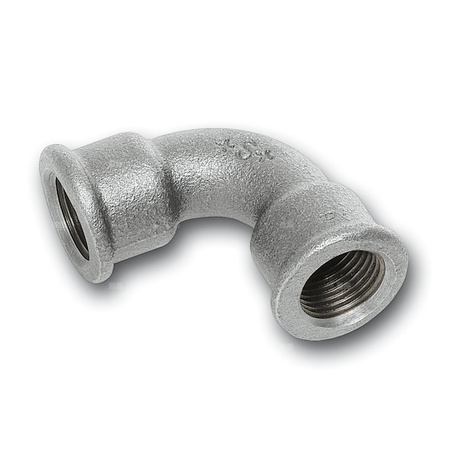 Łuk 90' SANHA 2#, żeliwo (cynk/nikiel) (ocynk), 1 1/2'' (GW)