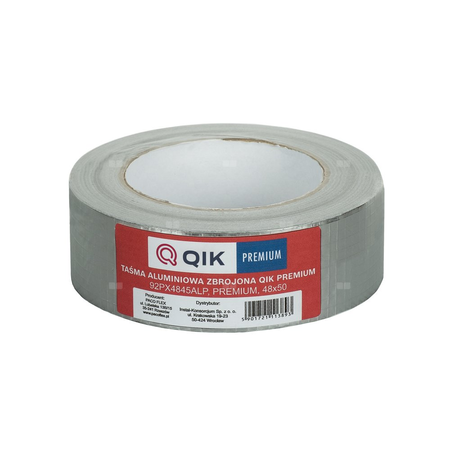 Taśma samoprzylepna QIK PREMIUM aluminium 48 mm x 45 m