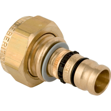 Półśrubunek GEBERIT Mepla przejściowy do zaworów, Cu / Cu, 1 1/4'' x 32 mm (NZ x końcówka wciskowa), (głębokość: 8 mm) z uszczelką