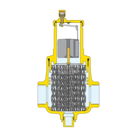 DISCAL - Separator powietrza. Przyłącza z gwintem wewnętrznym z odwodnieniem 1"