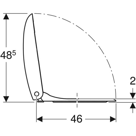 Deska sedesowa Geberit Citterio: Wolne opadanie=Tak, Mocowanie=Od góry, Biały / Błyszczący