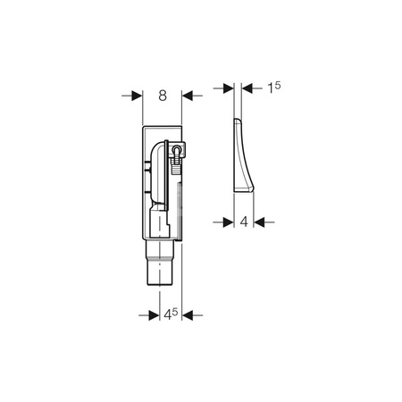 Uszczelka redukcyjna odpływowa GEBERIT guma 45 mm / 35 mm, kolor czarny