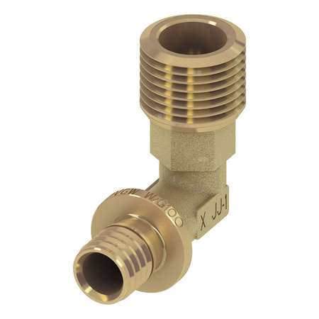 Nypel przejściowy 90' TECE flex, brąz, 20 mm x 3/4'' (GZ)