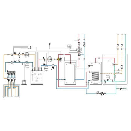 Trójdrożny zawór kulowy z siłownikiem. Z izolacją dla instalacji grzewczych i chłodniczych 1 1/2", czas zadziałania 50s