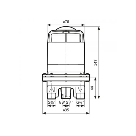 Odpowietrznik automatyczny AFRISO Flow-Control 3/K HT GW cynkowy fi 3/4''x1/4''