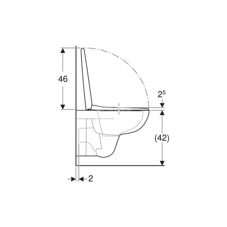 Geberit Selnova Deska sedesowa, mocowanie od góry, wolne opadanie, zawiasy metalowe, z wypinanymi zawiasami, zachodząca pokrywa deski sedesowej