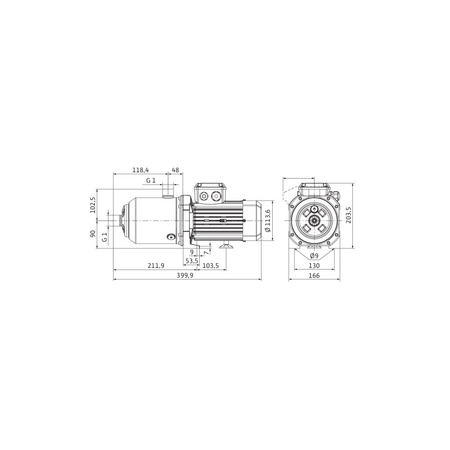 Wysokociśnieniowa pozioma pompa do wody Wilo-MEDANA CH1-L.204-2/V/E/10T