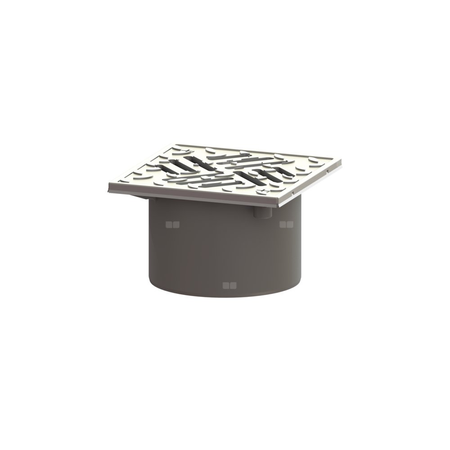 Kratka KESSEL kwadratowa ze stalowai nierdzewnej 138x138mm do wpustu