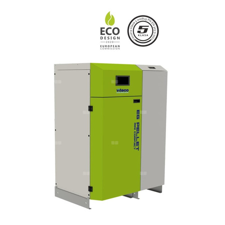 Kocioł na pellet VITECO EG PELLET MINI COMPACT B 24 kW z przyłączem c.o. z zasobnikiem o pojemności 188 l