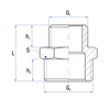 Nypel redukcja RUMET mosiądz 1/2'' x 3/8'' (GZ)