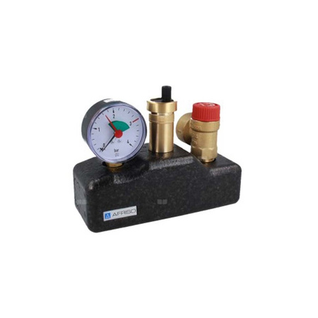 Zespół przyłączeniowy AFRISO KSG maxi 1'' GW x GW, max. 3 bar + wskaźnik ciśnienia