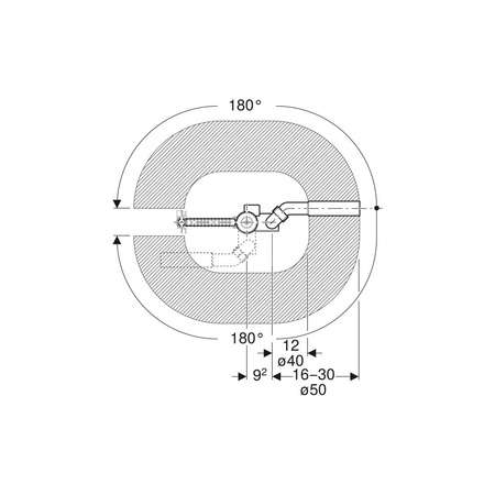 Kolano przyłączeniowe Geberit z nakrętką z PE: d=40-50mm
