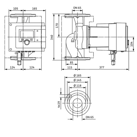 Pompa obiegowa WILO Stratos MAXO 65/0,5-12 PN16 1 x 230 V 50/60 Hz, PN 16/16bar