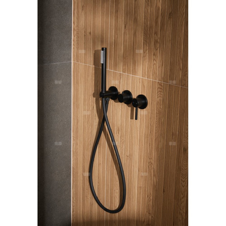 MOZA BLACK zestaw prysznicowy podtynkowy z baterią 3-otworową 2-funkcyjną