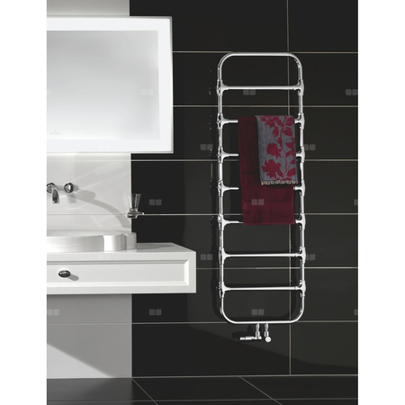 Grzejnik drabinkowy ZEHNDER Nobis, wym. 965 x 500 mm, kolor chrom, moc 185W