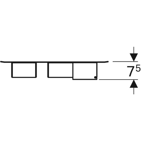 Tablica magnetyczna Geberit ze schowkami: Tablica magnetyczna: lava / malowana proszkowo matowa, Schowki magnetyczne: lava / malowane proszkowo matowe