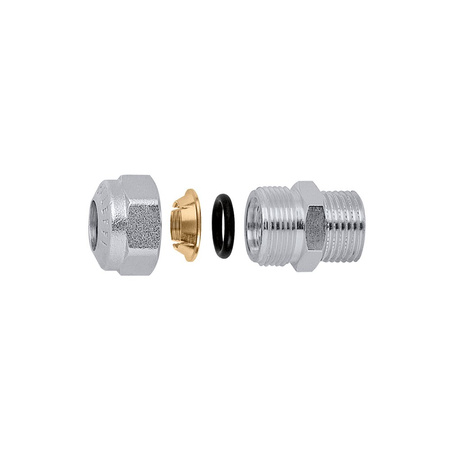 Złączka z gwintem zewnętrznym, wykończenie: chrom F. 1/2"-10CR