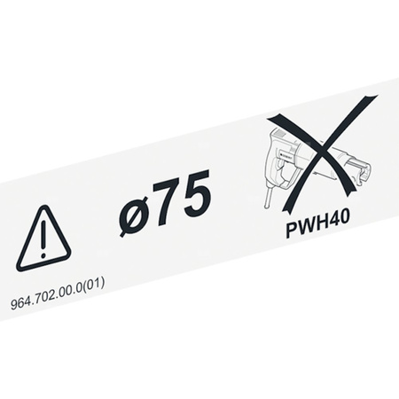 Naklejka informacyjna - opaski zaciskowe Mepla d63/75