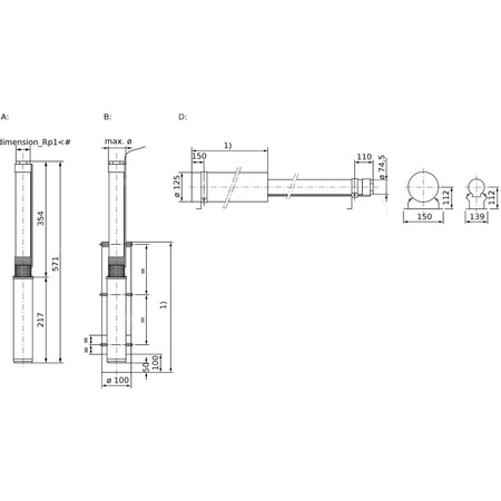 Pompa głębinowa 1-fazowa WILO Sub TWU 3.03-08-HS-ECP-B częstotliwość 50/60 Hz, moc 1.5 kW 14.5 A, prędkość obrotowa 8400 obr/min