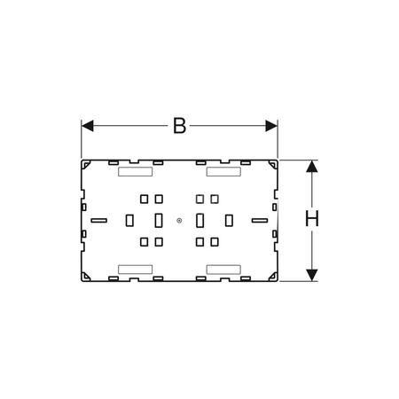 Płytka nośna Geberit dla płyty przykrywającej Omega, zlicowana z powierzchnią ściany