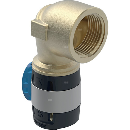 Kolano przejściowe 90' GEBERIT FlowFit, brąz bezołowiowy, 1'' x 25 mm (GW x łącznik zaprasowywany)