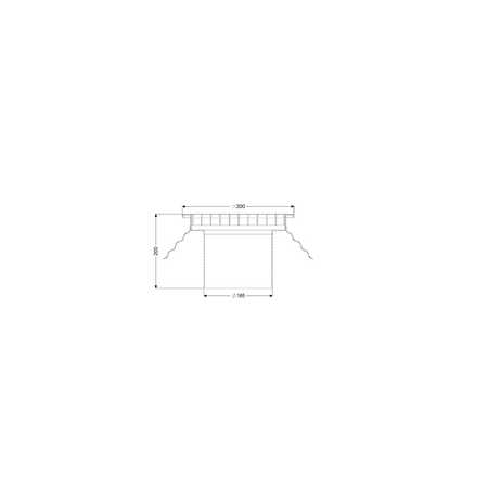 Nasada Ferrofix 185, 300x300, ruszt kratowy M125, bez kołnierza