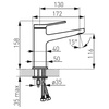 Bateria umywalkowa stojąca FERRO STRATOS BLACK, czarny