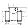 Trójnik FERRO redukcja mosiądz 3/4'' x 1/2'' x 3/4'' GW, kolor żółty