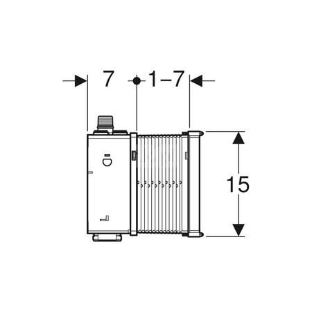 Nypel przyłączeniowy Geberit wygięty, do zaworu spłukującego do pisuarów