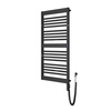 Grzejnik elektryczny (suszarka) INSTAL-PROJEKT FRAME ELECTRO, wym. 1580 (1685 z grzałką)/400 mm, kolor czarny, moc 600 W