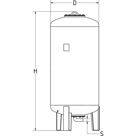 Naczynie wzbiorcze stojące PNEUMATEX (IMI HYDRONIC) Statico SG 2000.10, pojemność 2000 l, 10 bar / 120'C, kolor niebieski, do instalacji chłodn.solar.C.O.