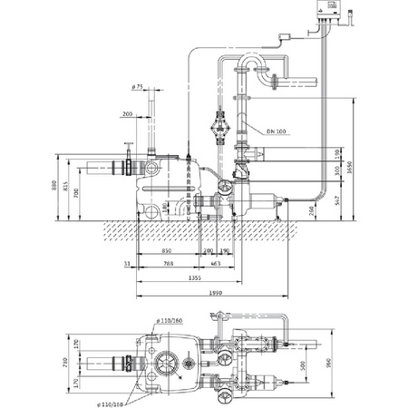 Pompa do ścieków WILO DrainLift XXL 50 Hz / 26.67 m³/h / 6.2 W
