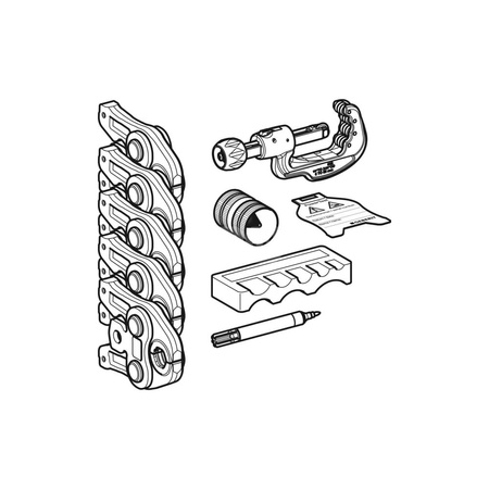 Walizka do szczęk zaciskowych GEBERIT Mapress tworzywo sztuczne, kolor niebieski