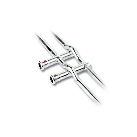 Czwórnik SANHA Therm krzyżowy do najwyższej kondygnacji stal 18 mm x 18 mm x 15 mm x 15 mm, zw x zw x zw x zw