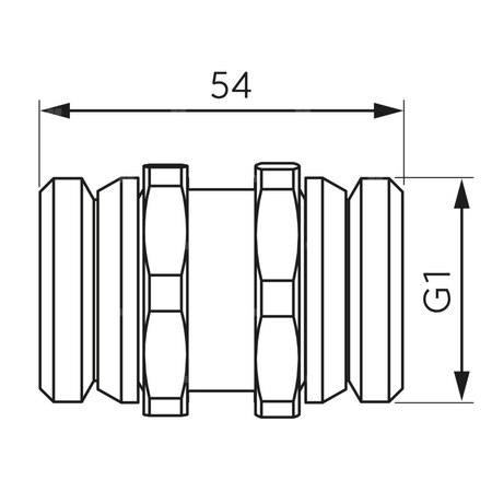 Nyplel mosiężny z uszczelnieniem, 1''