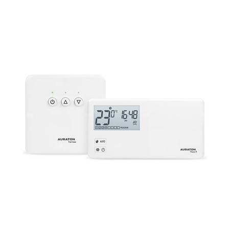 AURATON Pavo SET - Tygodniowy, bezprzewodowy regulator temperatury ze sterownikiem urządzenia grzewczego (zestaw)