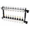 Rozdzielacz do ogrzewania podłogowego AFRISO ProCalida VA 1C 9-obieg. stal nierdzewna GZ 1'' x euroconus 3/4''