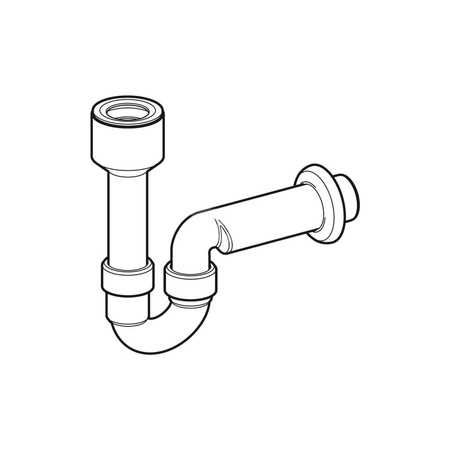 Króciec podłączeniowy odpływu Geberit: d=40mm, d1=50mm, Biały-alpin