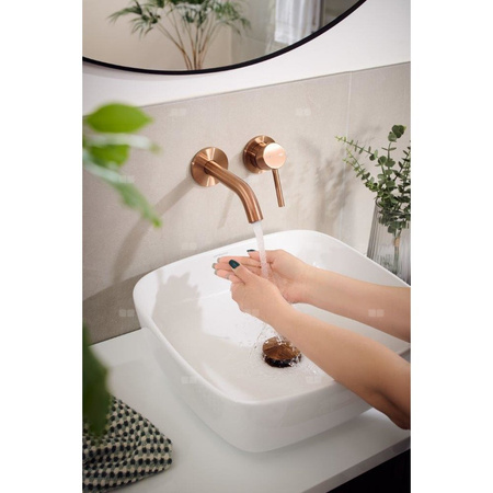 MOZA Bateria umywalkowa podtynkowa, Brushed rose gold PVD