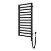 Grzejnik elektryczny (suszarka) INSTAL-PROJEKT Poppy Electro, wym. 670 (775 z grzałką)/400 mm, kolor czarny,  moc 300 W