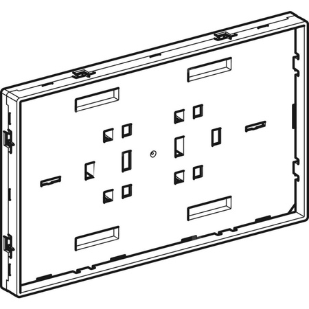 Płytka nośna Geberit z ramką, do płyty przykrywającej Sigma, zlicowana z powierzchnią ściany: Chrom błyszczący
