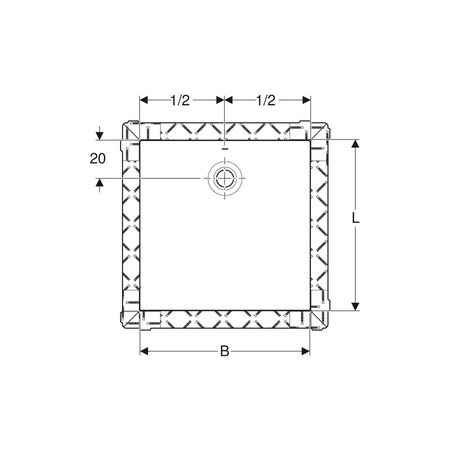 Pokrywa odpływu Geberit Split d90, do syfonu brodzikowego, wysokość zasyfonowania 30 / 50 mm: Płyta przykrywająca: biała / matowa, Pierścień ozdobny: chrom matowy