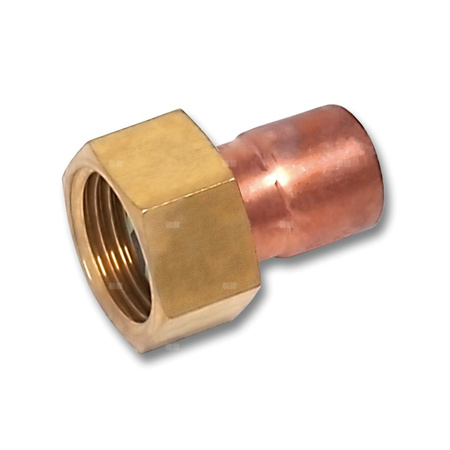 Półśrubunek SANHA 5359G dwuczęściowy, Cu, 16 mm x 3/4'' (lut wewnętrzny x GW)