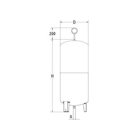 Naczynie wzbiorcze stojące PNEUMATEX (IMI HYDRONIC) Statico SU 300.10, pojemność 300 l, 10 bar / 120'C, kolor niebieski, do instalacji chłodn.solar.C.O.