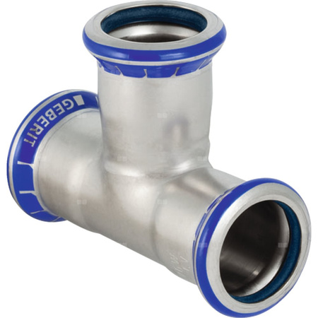 Trójnik GEBERIT Mapress Edelstahl FKM równoprzelotowy 90' stal nierdzewna 18 mm MZ