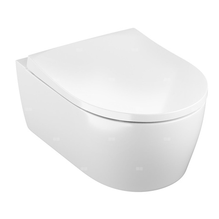 Miska WC wisząca GEBERIT iCon ceramiczna biała błyszcząca bez kołnierza wewnętrznego